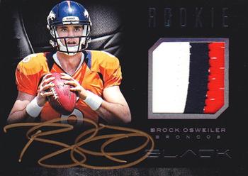 2012 Panini Black - Rookie Signature Materials Prime #7 Brock Osweiler Front