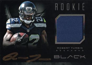 2012 Panini Black - Rookie Signature Materials Prime #29 Robert Turbin Front