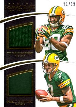 2015 Panini Immaculate Collection - Immaculate Dual Jerseys #IDJ-GB Brett Hundley /Ty Montgomery Front