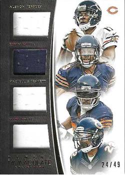 2015 Panini Immaculate Collection - Immaculate Quads Jersey #IQJ-CHI Alshon Jeffery / Kevin White / Martellus Bennett / Matt Forte Front