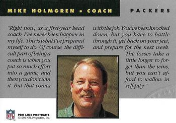1992 Pro Line Portraits - National Convention #NNO Mike Holmgren Back