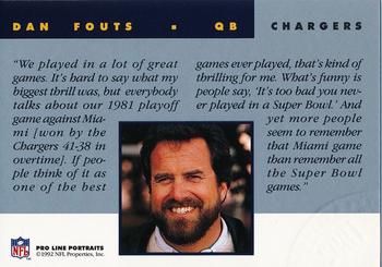 1992 Pro Line Portraits - National Convention #NNO Dan Fouts Back