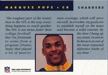 1992 Pro Line Portraits - National Convention #NNO Marquez Pope Back