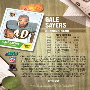 2003 Topps eTopps Classic #ETC22 Gale Sayers Back