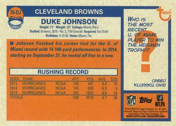 2015 Topps Chrome - 1976 Topps Football #76-DJ Duke Johnson Back
