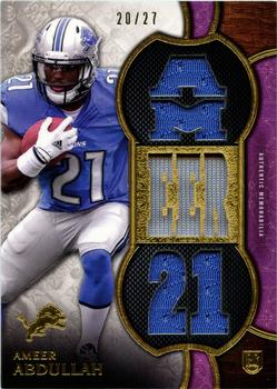 2015 Topps Triple Threads - Relics Purple #TTR-AA3 Ameer Abdullah Front