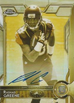 2015 Topps Chrome - Rookie Autographs Sepia Gold Refractors #147 Rashad Greene Front