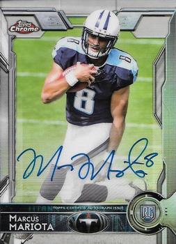 2015 Topps Chrome - Rookie Autographs Variations #150 Marcus Mariota Front