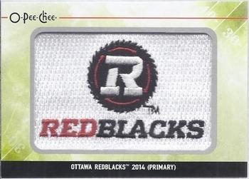 2014 Upper Deck CFL - O-Pee-Chee Team Logo Patches #TL-10 Ottawa Redblacks Front