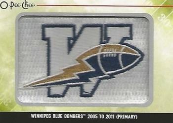 2014 Upper Deck CFL - O-Pee-Chee Team Logo Patches #TL-15 Winnipeg Blue Bombers Front