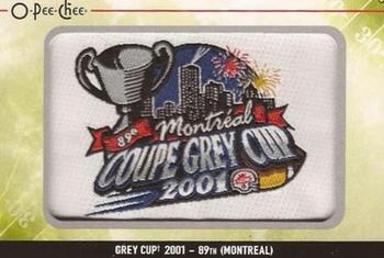 2014 Upper Deck CFL - O-Pee-Chee Team Logo Patches #TL-23 Grey Cup Front