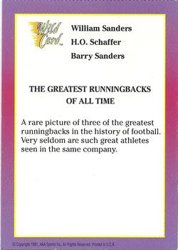 1991 Wild Card Draft - Internal Promos #NNO All Time Great Backs Back