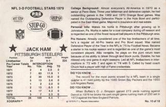 1979 Stop-N-Go #10 Jack Ham Back