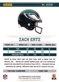 2013 Panini Rookies & Stars Longevity - Ruby #200 Zach Ertz Back