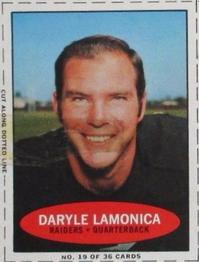1971 Bazooka #19 Daryle Lamonica Front