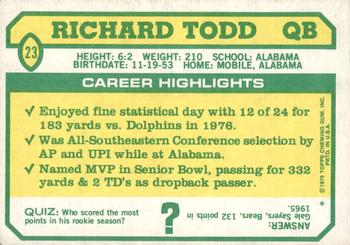 1978 Topps Holsum #23 Richard Todd Back