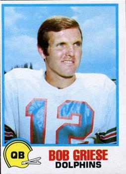 1978 Topps Holsum #16 Bob Griese Front