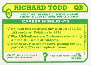 1978 Topps Holsum #23 Richard Todd Back
