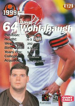 1999 Giant Eagle Cleveland Browns #12 Dave Wohlabaugh Back