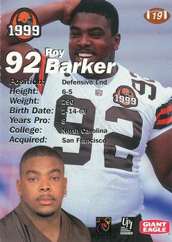 1999 Giant Eagle Cleveland Browns #19 Roy Barker Back