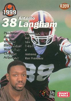 1999 Giant Eagle Cleveland Browns #20 Antonio Langham Back