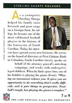 1992 Pro Line Profiles - 1992 National Convention #NNO Sterling Sharpe Back