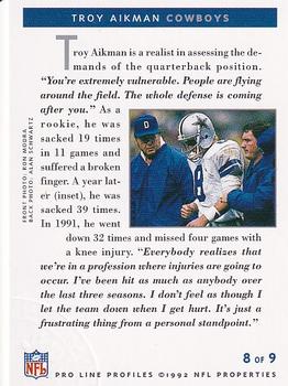 1992 Pro Line Profiles - 1992 National Convention #NNO Troy Aikman Back