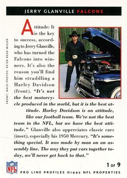 1992 Pro Line Profiles - 1992 National Convention #NNO Jerry Glanville Back