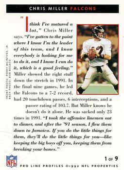 1992 Pro Line Profiles - 1992 National Convention #NNO Chris Miller Back