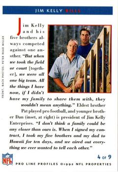 1992 Pro Line Profiles - 1992 National Convention #NNO Jim Kelly Back