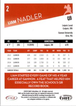 2016 SAGE HIT #2 Liam Nadler Back