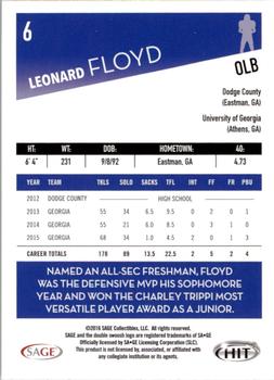 2016 SAGE HIT #6 Leonard Floyd Back