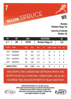 2016 SAGE HIT #7 Nelson Spruce Back