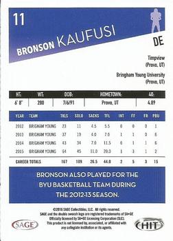 2016 SAGE HIT #11 Bronson Kaufusi Back