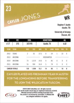 2016 SAGE HIT #23 Cayleb Jones Back