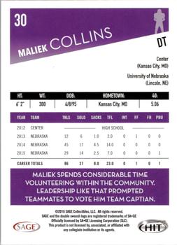 2016 SAGE HIT #30 Maliek Collins Back