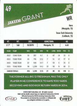 2016 SAGE HIT #49 Jakeem Grant Back
