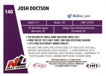 2016 SAGE HIT #140 Josh Doctson Back