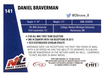 2016 SAGE HIT #141 Daniel Braverman Back