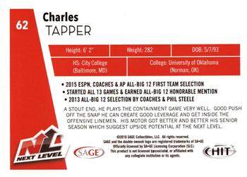 2016 SAGE HIT #62 Charles Tapper Back