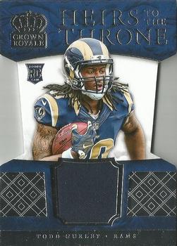 2015 Panini Crown Royale - Heirs to the Throne Die Cut Relics #HT-TG Todd Gurley Front