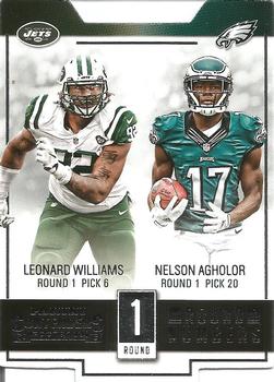 2015 Panini Contenders - Round Numbers #RN3 Leonard Williams / Nelson Agholor Front