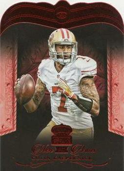 2015 Panini Crown Royale - Men at Arms Die Cuts Red #MA15 Colin Kaepernick Front