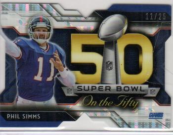 2015 Topps Chrome Mini - Super Bowl 50 Die Cuts Pulsar Refractors #SBDC-PS Phil Simms Front