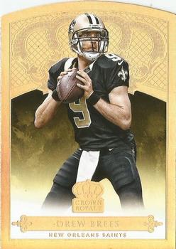 2015 Panini Crown Royale - Gold Holofoil #52 Drew Brees Front
