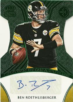 2015 Panini Crown Royale - Crown Signatures Green #CS-BR Ben Roethlisberger Front