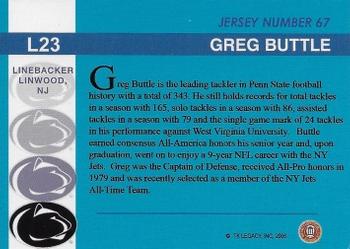 2007 TK Legacy Penn State Nittany Lions #L23 Greg Buttle Back