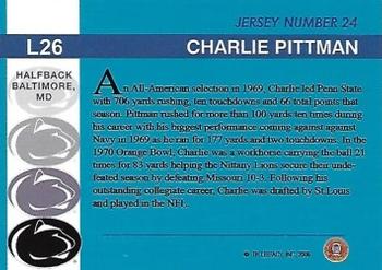 2007 TK Legacy Penn State Nittany Lions #L26 Charlie Pittman Back