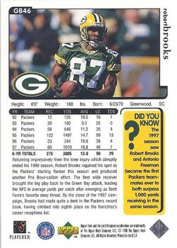 1998 Upper Deck ShopKo Green Bay Packers I #GB46 Robert Brooks Back