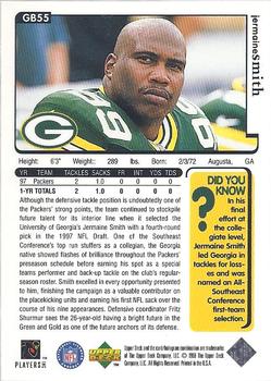 1998 Upper Deck ShopKo Green Bay Packers I #GB55 Jermaine Smith Back